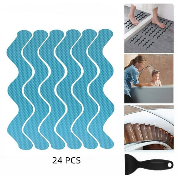Non Slip Bathtub Stickers, 12/24 PCS Adhesive Anti Slip Strips for