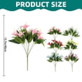thumbnail image 2 of Valentines Flowers Bouquet, 15.7 inch Artificial Lily Flowers with 7 Heads Lilies, Fake Lillies, Long Stem Artificial Stargazer Lilies, Faux Flowers for Floor Vase Wedding Home Party Decor, 2 of 6
