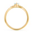 thumbnail image 4 of Birthstone Heart Ring with Shoulder Accents - Aquamarine (March), 4 of 4