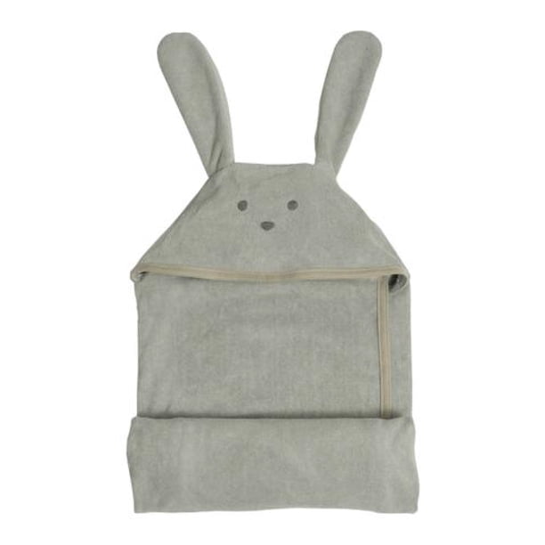 Toallita de microfibra ultra suave BABY INC Bunny gris unitalla 0 a 4 años 90 x 75 cm