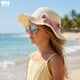 thumbnail image 3 of Sombrero Para Playa De Niña Ondulado Tejido De Paja C/ Moño crema, 3 of 6