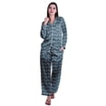 thumbnail image 1 of Moomaya Button Up Pajamas For Women Sleepwear Satin Nightwear Pants Loungewear, 1 of 6