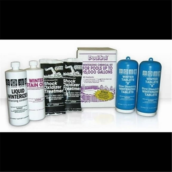 Qualco Chemicals 57535 15K gal Pool Trol Winterizing Kit,