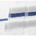 thumbnail image 2 of Admiral Hospitality Bath Towels (Pack of 12), White with Blue Stripe, 24x48 in., Cotton/Poly Blend, 2 of 4