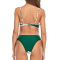 thumbnail image 2 of Women Two Pieces Swimsuit Print Splicing Bikini Set Bathing Suits, 2 of 8