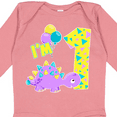 thumbnail image 4 of Inktastic Happy Dinosaur First Birthday-purple Boys or Girls Long Sleeve Baby Bodysuit, 4 of 5