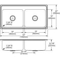 thumbnail image 2 of Elkay DLR4322103 Lustertone Stainless Steel 43" x 22" x 10-1/8", Double Bowl Top Mount Kitchen Sink, 2 of 7