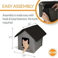 thumbnail image 3 of K&H Pet Products Outdoor Kitty House Cat Shelter (Unheated) Gray/Black 19 X 22 X 17 Inches, 3 of 7