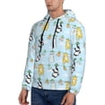 thumbnail image 3 of Fotbe Men's Hoodie with Cartoon Cat Pattern - Kangaroo Pocket Pullover Hooded Sweatshirt, Perfect for Daily Wear, Travel, and Home-Small, 3 of 7