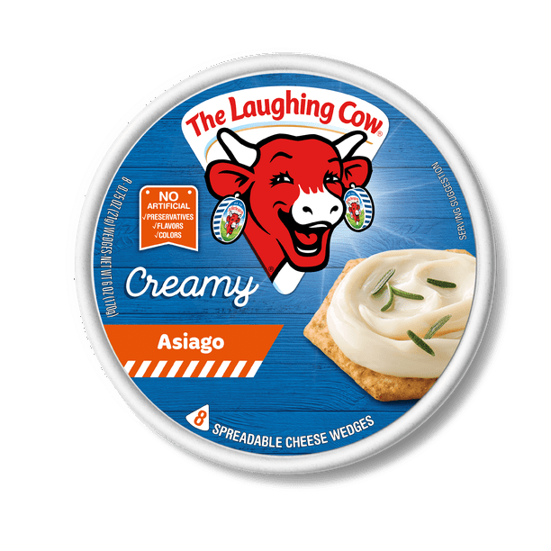 The Laughing Cow Creamy Asiago Spreadable Cheese Wedges, 8 ct, 6 oz -  Walmart.com - Walmart.com The Laughing Cow Creamy Asiago Spreadable Cheese Wedges, 8 ct, 6 oz -  Walmart.com - Walmart.com
