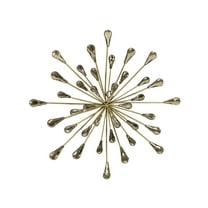 Tripar 13" Starburst Metal Wall Hanging - Gold Acrylic - Medium