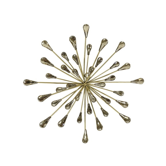 Tripar 13" Starburst Metal Wall Hanging - Gold Acrylic - Medium