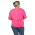 thumbnail image 3 of White Mark Women's Plus Size Banded Dolman Top, 3 of 6