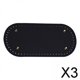 thumbnail image 1 of 3 Almohadillas Moldeadoras Inferiores Para Bolsas De Crochet Largas De 25 X 12 Cm, 60 Agujeros, Color Negro, 1 of 8