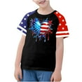thumbnail image 2 of GERsome Unisex Kids American Flag T-Shirts 4th of July Patriotic Tops Short Sleeve Crewneck Shirts for Toddler Boys Girls Soft Graphic Tee, 7-8 Years, 2 of 4