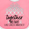 thumbnail image 4 of Inktastic Together, We Fight Lung Cancer Awareness Boys or Girls Baby Bib, 4 of 4