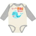 thumbnail image 3 of Inktastic I'm the Big Sister- cute whale with heart Girls Long Sleeve Baby Bodysuit, 3 of 5