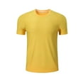 thumbnail image 5 of Mens Swim Shirt Short Sleeve UPF 50+ Sun Protection Shirt Rah Guard Athletic Quick Dry T Shirts Yellow L, 5 of 9
