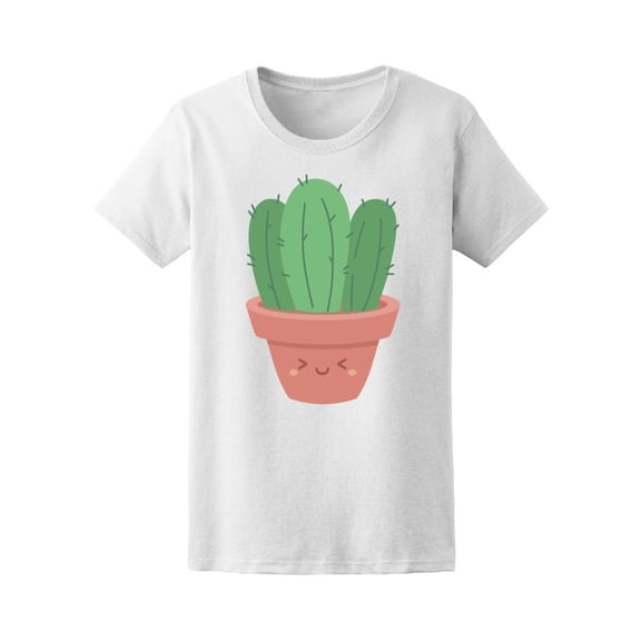 Cute Kawaii Cactus Succulent Tee Women's -Image by Shutterstock