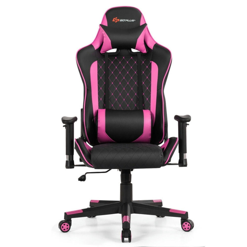 GVN Massage Gaming Chair with Lumbar Support and Headrest-Pink, Gaming Chairs for Adults, Gaming Chair for Office or Gaming GVN Massage Gaming Chair with Lumbar Support and Headrest-Pink, Gaming Chairs for Adults, Gaming Chair for Office or Gaming