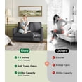 thumbnail image 4 of Welzona 51" Teddy Fabric Loveseat Sofa, Small 2-Seater Couch for Small Spaces, Tool-Free Assembly, Grey, 4 of 10