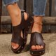 thumbnail image 1 of MKLEKYY Sandalias Casuales para Mujer, Nuevas Sandalias de Verano Con Boca de Pez y Suela Gruesa para Mujer, Sandalias de Fondo Grueso Con Velcro de Gran Tamaño para Comercio Exterior, 1 of 4
