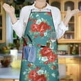 thumbnail image 5 of Women Men Adjustable Bib Apron with Pockets Pioneer Colorful Floral Cooking Kitchen Aprons, 5 of 7