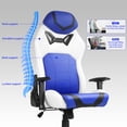 thumbnail image 3 of Ergonomic Gaming Chairs for Adults with High-Density Memory Foam | Swivel Comfortable Office Chair, Big and Tall Video Game Chair, High Back Computer Chair for Home, Office, Blue White, 3 of 7