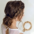 thumbnail image 2 of Accesorios Únicos 1 Pc Pulsera de Cristal Sintético Cinta para el Cabello Scrunchies para Mujeres Champagne, 2 of 3