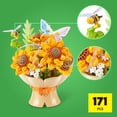 thumbnail image 4 of MAX BUILD MORE Premium LED Bouquets Collection (Yellow) by ZURU - Light-Up Floral Building Bricks Display Set for Kids Ages 8+, 4 of 10