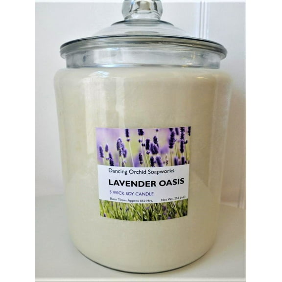 Lavender Oasis Scented 5 Wick Soy Candle