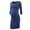 Navy, variant on Fengqque Nursing Maternity Maternity Postpartum Comfort Dress Pajamas Solid Long Sleeve Breast-Feeding Pregnant Nursing Dress