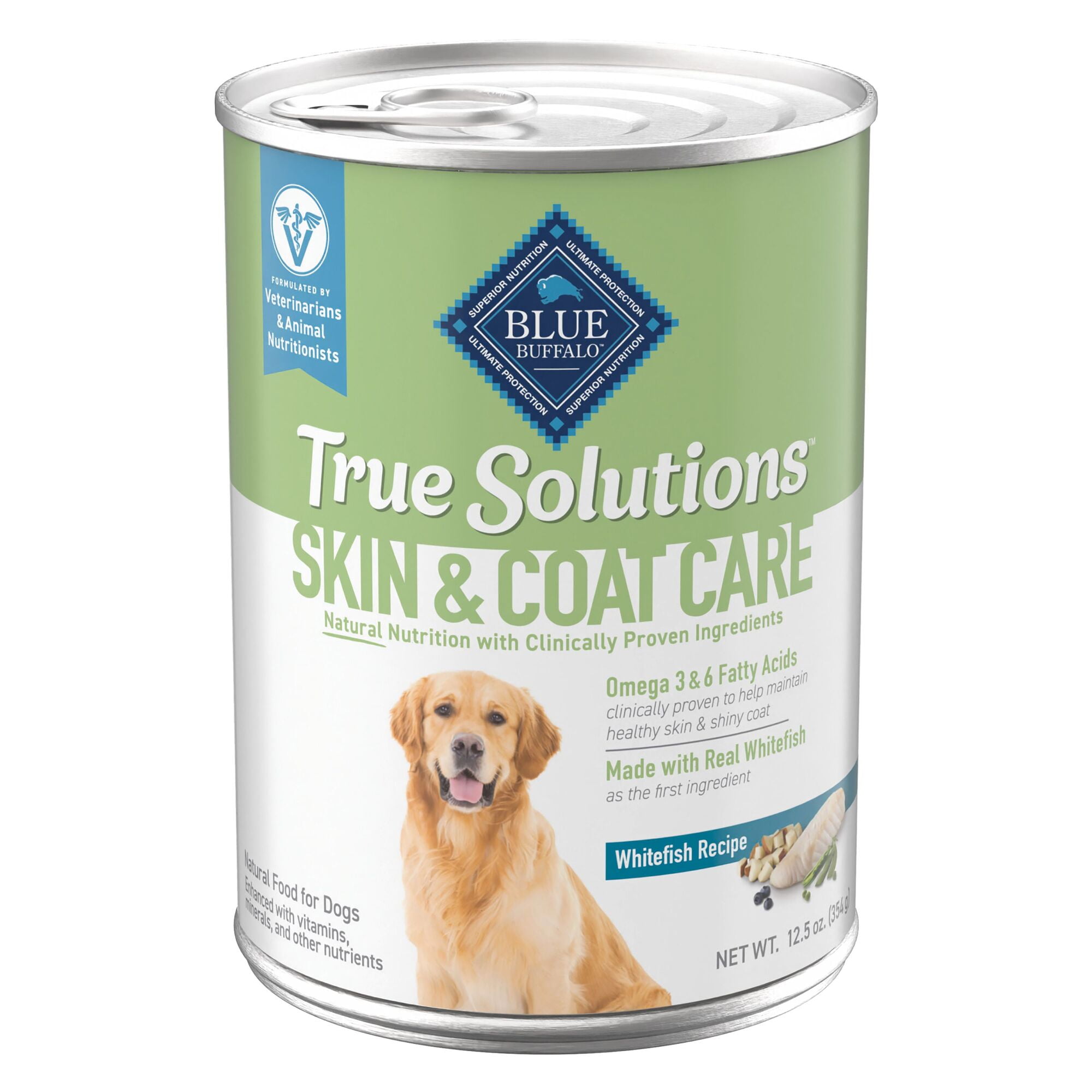 (12 pack) Blue Buffalo True Solutions Skin & Coat Care Wet Dog Food, 12.5-oz. Can