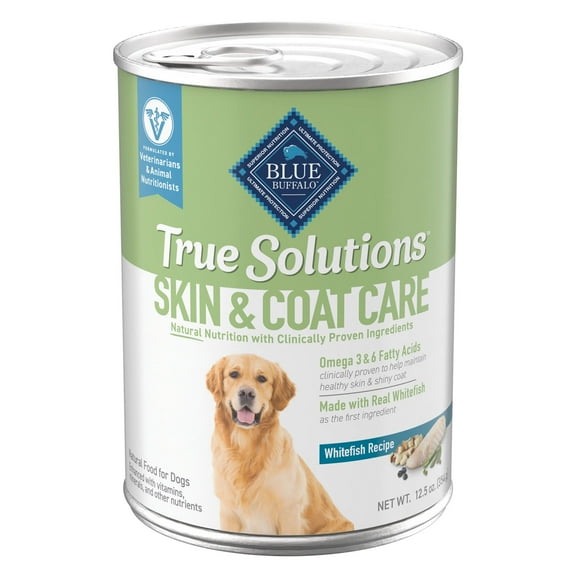 Blue Buffalo True Solutions Skin & Coat Care Wet Dog Food, 12.5-oz. Can