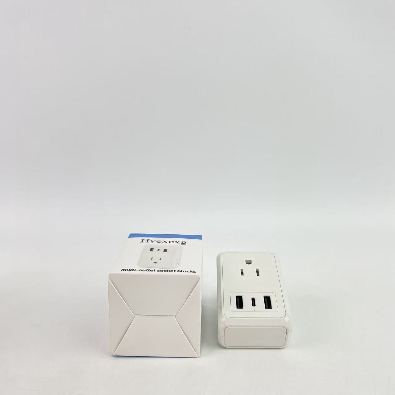 Hvexexg Multi-outlet socket blocks,Multi Plug Outlet Splitter, Multiple Outlets Extender Adapter with AC Power Socket, Side Splitter Box, Wall Tap Plug Expander for Home Hotel Office Dorm Essentials