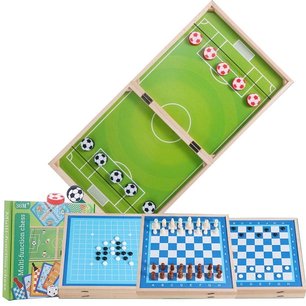 Juego De Eslinga Rápida, Juego De Mesa De Hockey De Madera, Juego De Mesa De Madera Plegable, Juguete Familiar Interactivo Para Adultos Y Niños Sweethay AP005646-00