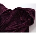 thumbnail image 3 of Women Fleece Hooded Bathrobe Soft Plush Full Length Long Spa Robe, 3 of 8