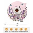 thumbnail image 6 of 15 Inch Round Placemats Set of 4, Watercolor Floral Non Slip Heat Insulation PP Table Mats, Spring Lavender Daisy Butterflies Pink Washable Place Mats for Kitchen Dining Party Table Decor, 6 of 7
