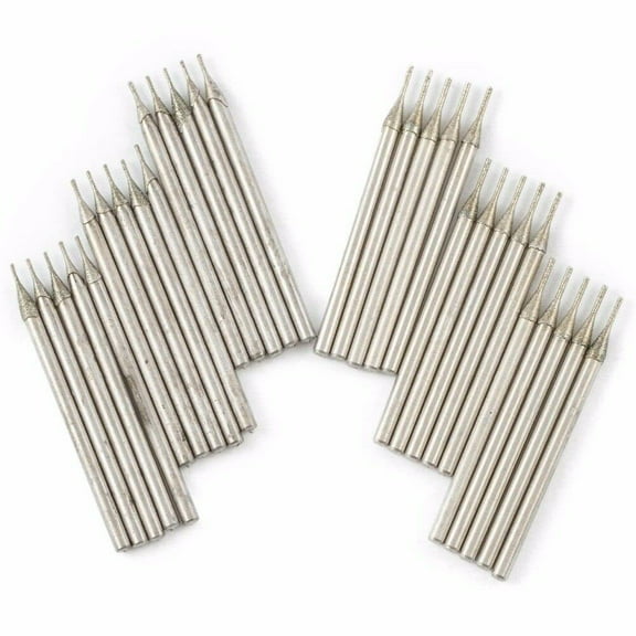 JINGLING 0.5 0.8 mm Diamond Drill Bits Set Hole Saw Jewelry Tools for Stone Pack of 30Pcs