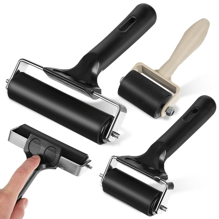 3 Pcs Rubber Brayer Rollers for Crafts Rubber Rollers for Ink Painting Oil  Painting Block Printing Stamping Crafts 