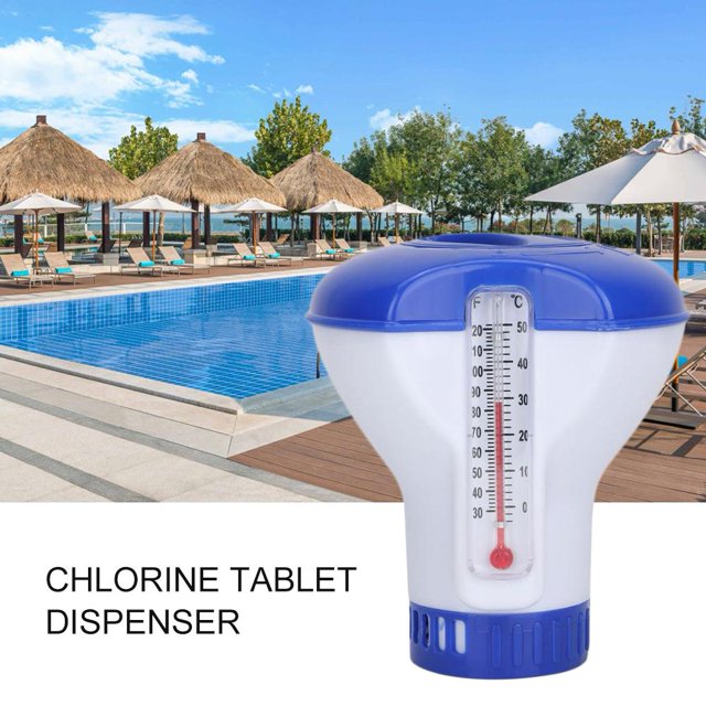 Dispensador de cloro flotante para piscina con bomba de desinfección con termómetro Ndcxsfigh Nuevos Originales