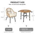 thumbnail image 2 of Dextrus 4 Piece Patio PE Rattan Wicker Chairs, Conversation Dining Chairs with Soft Cushions - Beige, 2 of 5