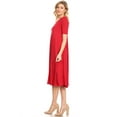 thumbnail image 4 of MOA COLLECTION Women's A-Line Short Sleeve Jersey Knit Dress - Comfortable Relaxed Fit (S-3XL), 4 of 6