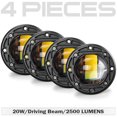 thumbnail image 1 of 3 Inch 8D Lens Led Work Light 6000K White 3500K Yellow Fog Lens Flush Mount Driving Light for Motorcycle Car Truck Off Road 4x4, 1 of 1