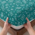 thumbnail image 3 of Full Size Fitted Sheet Set - Southwestern 3 Piece Bedding Sets 16" Deep Pocket Fitted Sheet with 2 Pillowcases, Teal Green Paisley Print Vintage Rustic Brushed Microfiber Hotel Luxury Bed Sheets, 3 of 9
