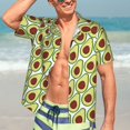 thumbnail image 5 of KLL Men's Hawaiian Shirt Short Sleeve Button Down Beach Shirts-Avocado, 5 of 5