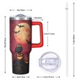 thumbnail image 2 of Halloween Tumbler 40 oz with Handle and Straw Haunted Ghost Bat Cup Halloween Party Gifts Travel Mug, 2 of 5