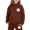 Coffee, variant on Girls Clothing Sets Girls 2 Piece Outfits Child Toddler Boys Girls Long Sleeve Solid Warm Hoodie Pullover Tops Pants Kids Outfits Sweat Suit
