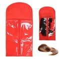 thumbnail image 4 of Wig Storage Bag Portable Hair Extensions Dustproof Storage Bag with Strong Zipper Perfect Gift for Girlfriend Travel Daily, 4 of 7