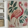 thumbnail image 6 of BCIIG Flamingo Shower Curtain Set Chic Modern Bathroom Decor with Hooks 36"x72, 6 of 7